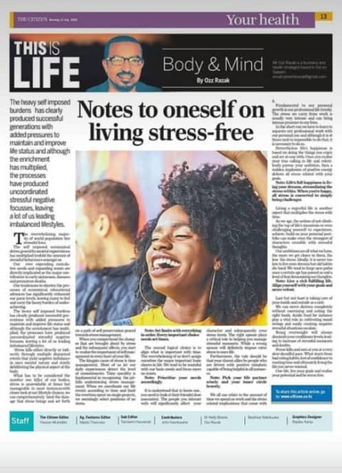 THIS IS LIFE | Notes to oneself on living stress-free